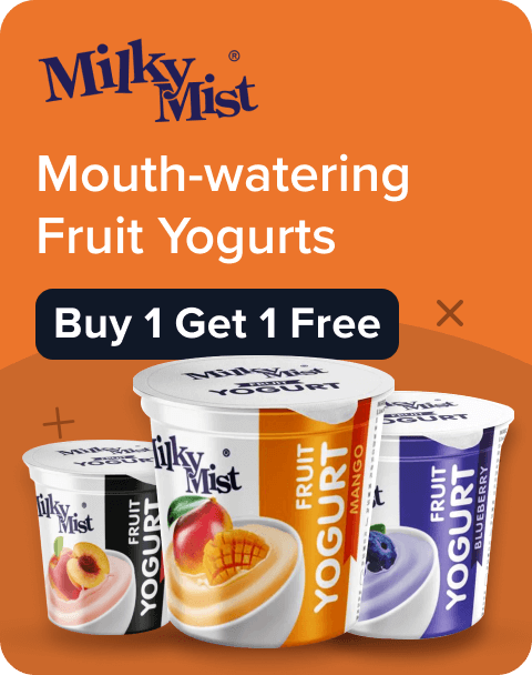 Mouth-watering fruit yogurts
Buy 1 Get 1 Free