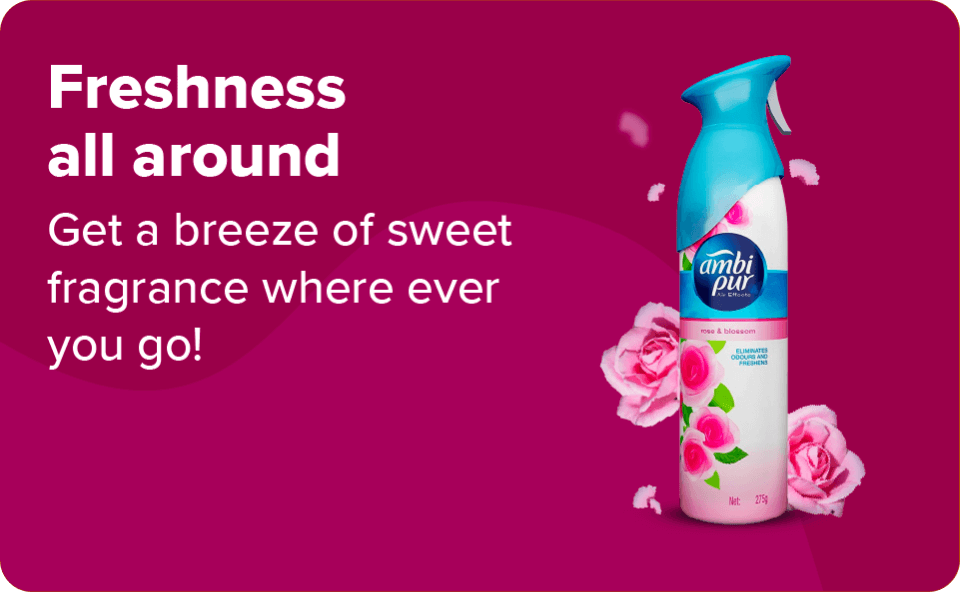 Freshness all around
Get a breeze of sweet fragrance where ever you go!
